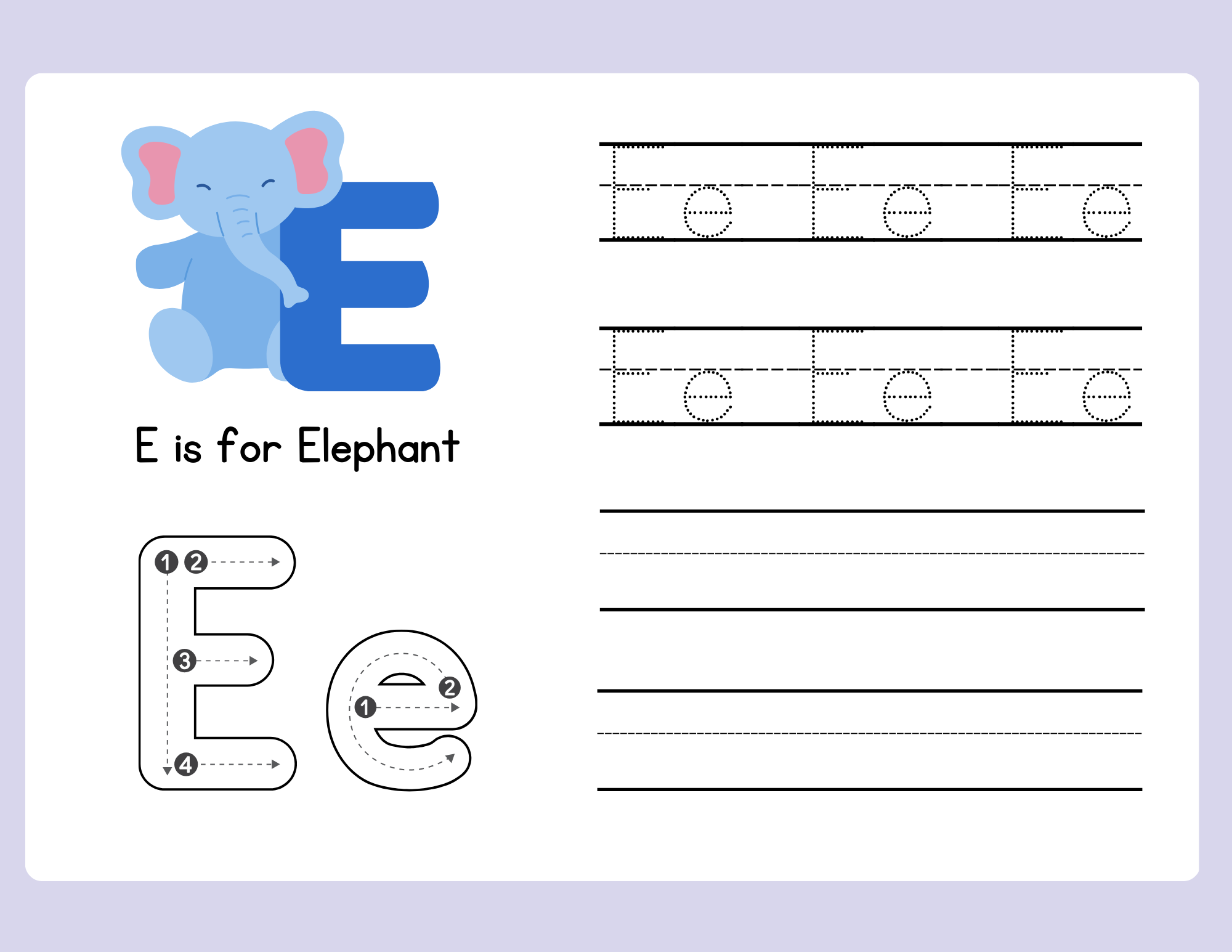 e for elephant